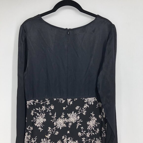 Innovare Black floral Maxi dress with  Long sleeve size 8 - Picture 11 of 14